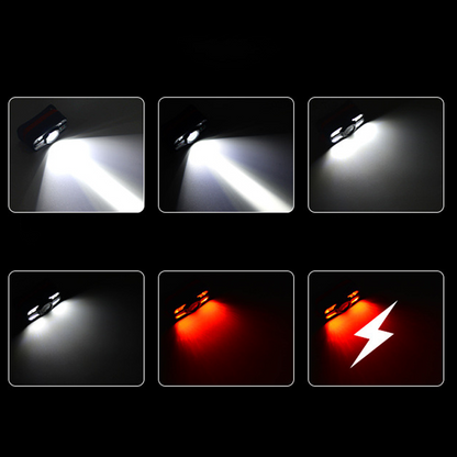 Tragbares, am Kopf getragenes, wiederaufladbares, helles, ultra-langlebiges Licht für draußen