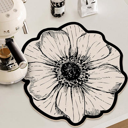 ⏳Zeitlich begrenzte Aktion 💦 Blumenförmige Abtropfmatte für die Küchenarbeitsplatte