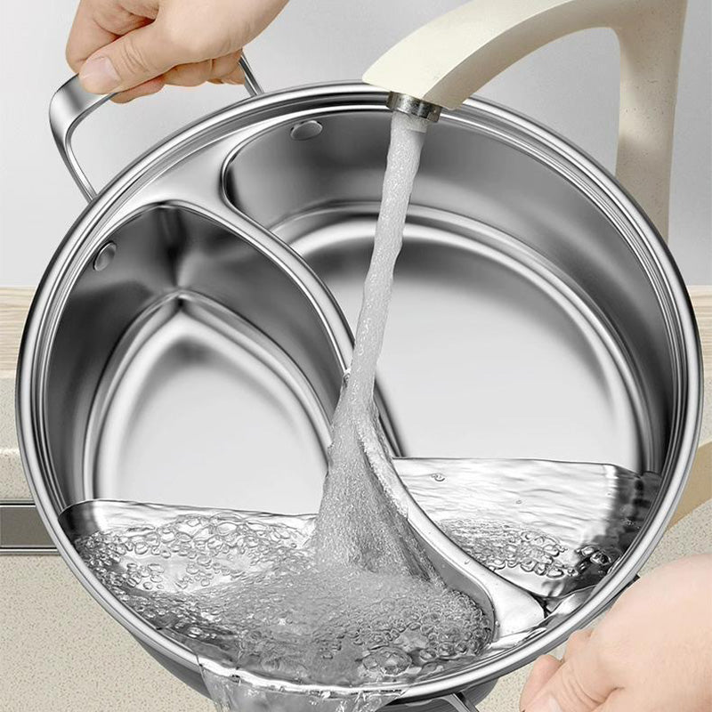 Verdickter Edelstahl Hot Pot mit zwei Geschmacksrichtungen