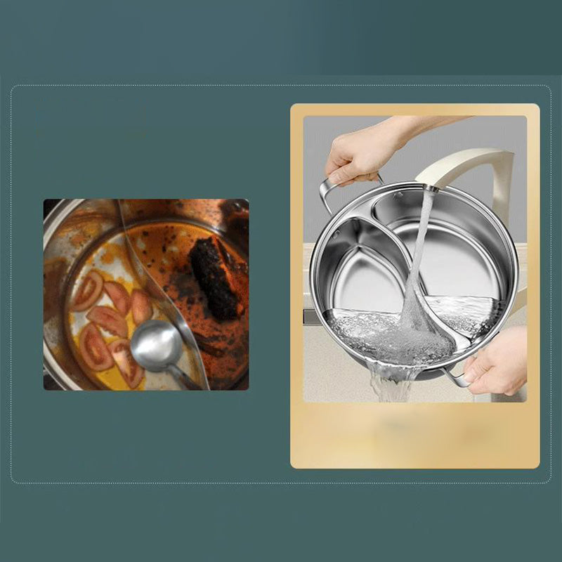 Verdickter Edelstahl Hot Pot mit zwei Geschmacksrichtungen
