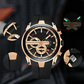 Sportuhr im Stil mit Leuchtanzeige, Silikonarmband und wasserdichtem Design