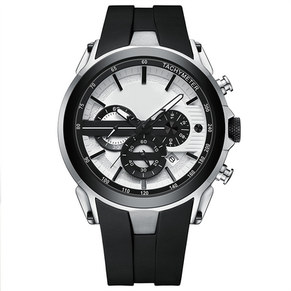 Sportuhr im Stil mit Leuchtanzeige, Silikonarmband und wasserdichtem Design