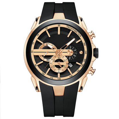 Sportuhr im Stil mit Leuchtanzeige, Silikonarmband und wasserdichtem Design