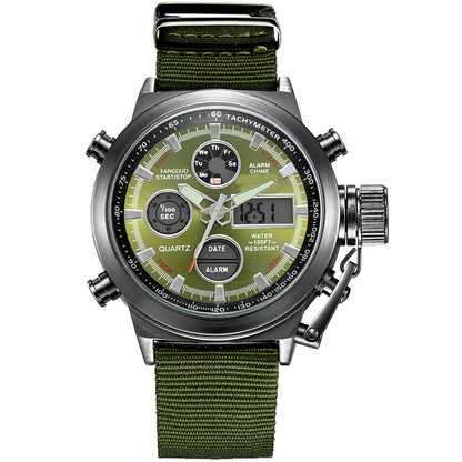 Vintage-Wasserdichte Mechanische Uhr mit Doppelanzeige