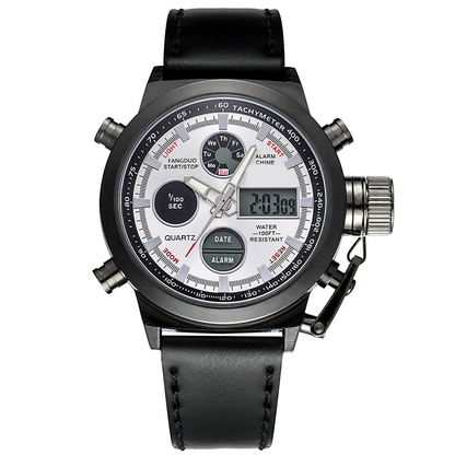 Vintage-Wasserdichte Mechanische Uhr mit Doppelanzeige