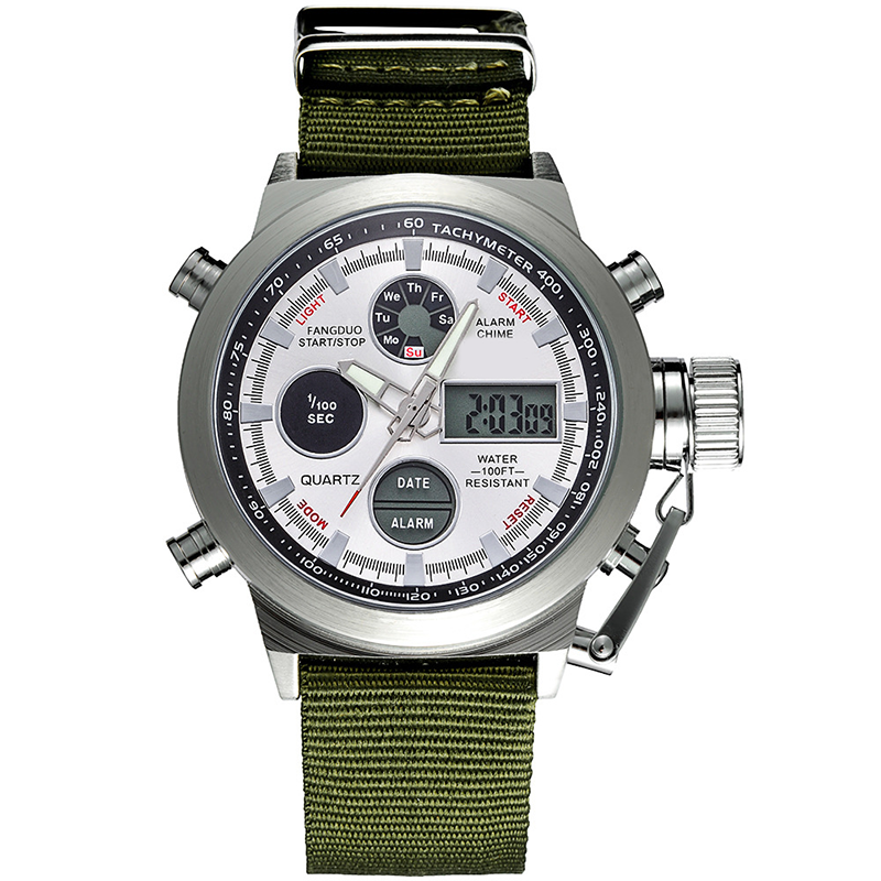 Vintage-Wasserdichte Mechanische Uhr mit Doppelanzeige