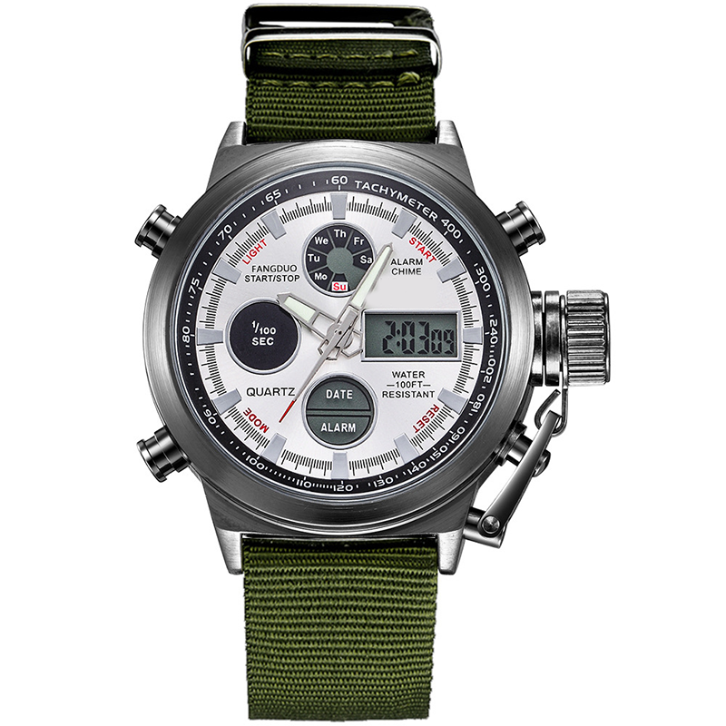 Vintage-Wasserdichte Mechanische Uhr mit Doppelanzeige