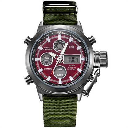 Vintage-Wasserdichte Mechanische Uhr mit Doppelanzeige