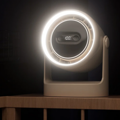 3-in-1 LED-Licht & integrierter Aromatherapie-Diffusor – Leiser Mini-Ventilator