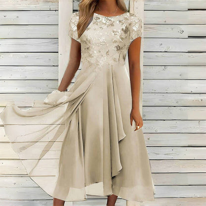 Elegantes Damenkleid mit Rundhalsausschnitt
