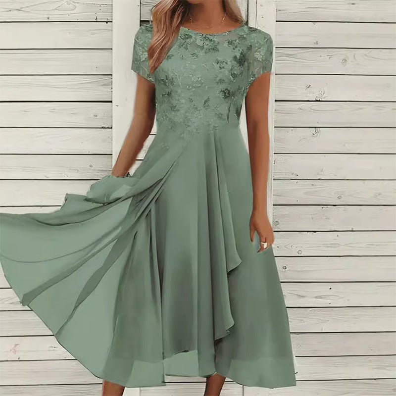 Elegantes Damenkleid mit Rundhalsausschnitt