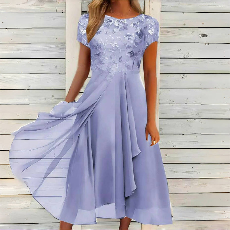 Elegantes Damenkleid mit Rundhalsausschnitt