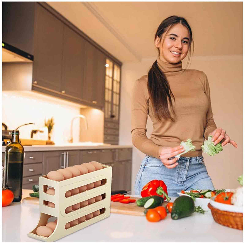 🔥🔥Populaire producten van 2025🔥Automatische rollende eierhouder voor koelkast