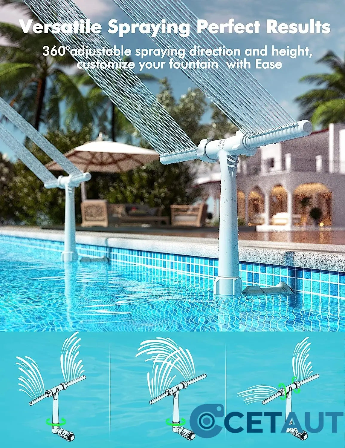 ⛱️Pool-Kühlung Wasserfall Sauerstoff-Brunnen