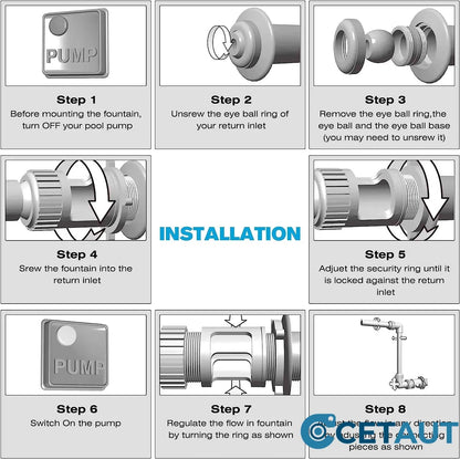 ⛱️Pool-Kühlung Wasserfall Sauerstoff-Brunnen