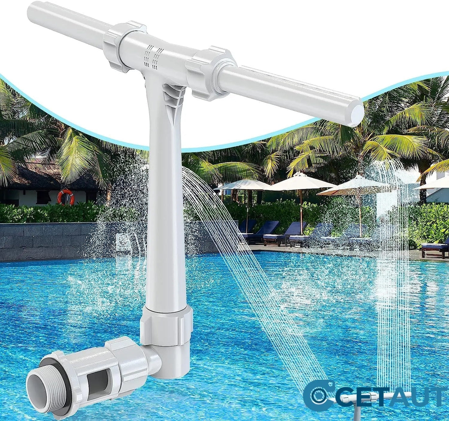 ⛱️Pool-Kühlung Wasserfall Sauerstoff-Brunnen