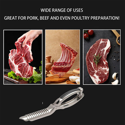 🥩 Grill-Rippenhautentferner aus Edelstahl – robust, einfach & sauber für perfekte Spareribs 🔪