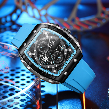 🌈 Cyberpunk futuristischer Stil ⌚ Multifunktionale modische Quarzuhr für Herren