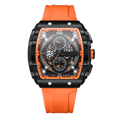 🌈 Cyberpunk futuristischer Stil ⌚ Multifunktionale modische Quarzuhr für Herren