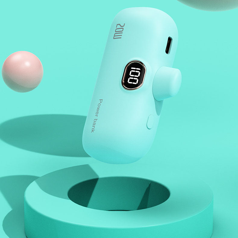 Tragbare kabellose Powerbank in Lippenstiftgröße mit 5000 mAh