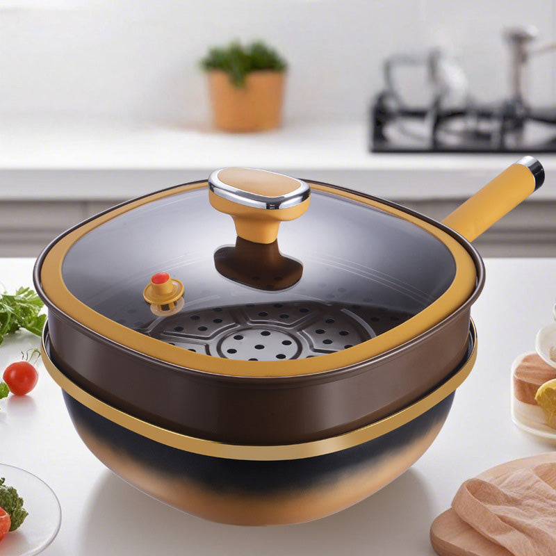 ⏳Zeitlich begrenztes Sonderangebot⏰Titan-Keramik Topf mit Deckel 🍳 | Anti-Haft 5x stärker | Für ALLE Herdtypen 🔥