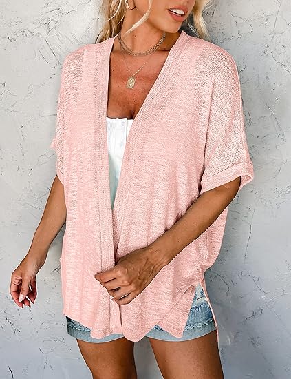 🌼 SOMMER-SONDERANGEBOT 50% RABATT! ✨ Kurzarm-Strickjacke – Fließend, Leicht, Vielseitig, 2026 Stil ☀️