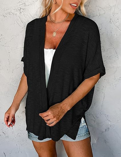 🌼 SOMMER-SONDERANGEBOT 50% RABATT! ✨ Kurzarm-Strickjacke – Fließend, Leicht, Vielseitig, 2026 Stil ☀️