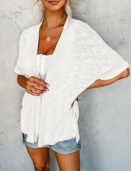 🌼 SOMMER-SONDERANGEBOT 50% RABATT! ✨ Kurzarm-Strickjacke – Fließend, Leicht, Vielseitig, 2026 Stil ☀️