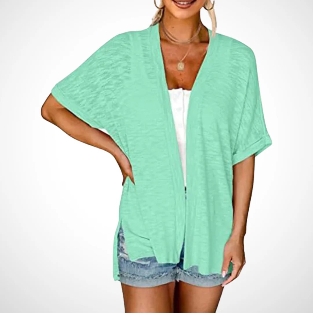 🌼 SOMMER-SONDERANGEBOT 50% RABATT! ✨ Kurzarm-Strickjacke – Fließend, Leicht, Vielseitig, 2026 Stil ☀️