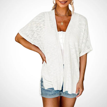 🌼 SOMMER-SONDERANGEBOT 50% RABATT! ✨ Kurzarm-Strickjacke – Fließend, Leicht, Vielseitig, 2026 Stil ☀️
