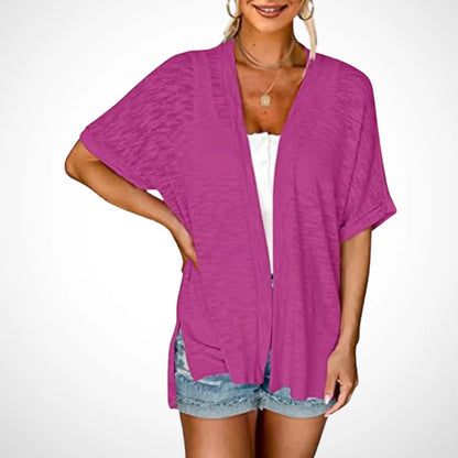 🌼 SOMMER-SONDERANGEBOT 50% RABATT! ✨ Kurzarm-Strickjacke – Fließend, Leicht, Vielseitig, 2026 Stil ☀️
