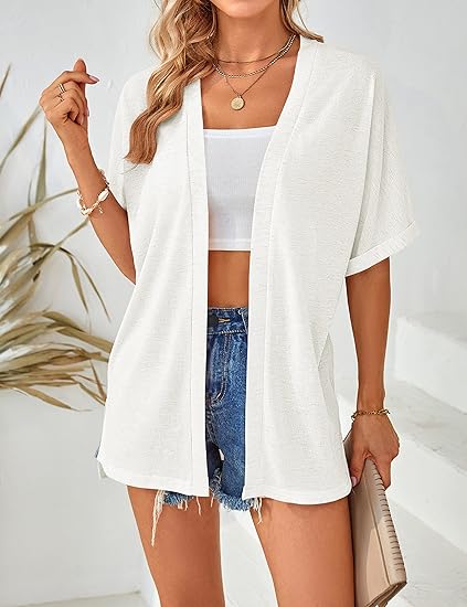 🌼 SOMMER-SONDERANGEBOT 50% RABATT! ✨ Kurzarm-Strickjacke – Fließend, Leicht, Vielseitig, 2026 Stil ☀️