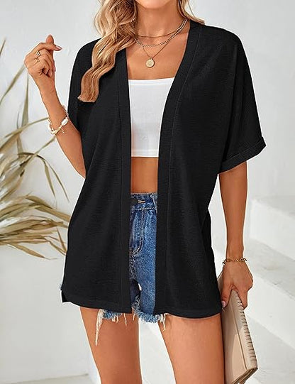 🌼 SOMMER-SONDERANGEBOT 50% RABATT! ✨ Kurzarm-Strickjacke – Fließend, Leicht, Vielseitig, 2026 Stil ☀️