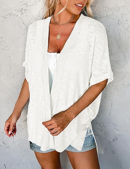 🌼 SOMMER-SONDERANGEBOT 50% RABATT! ✨ Kurzarm-Strickjacke – Fließend, Leicht, Vielseitig, 2026 Stil ☀️