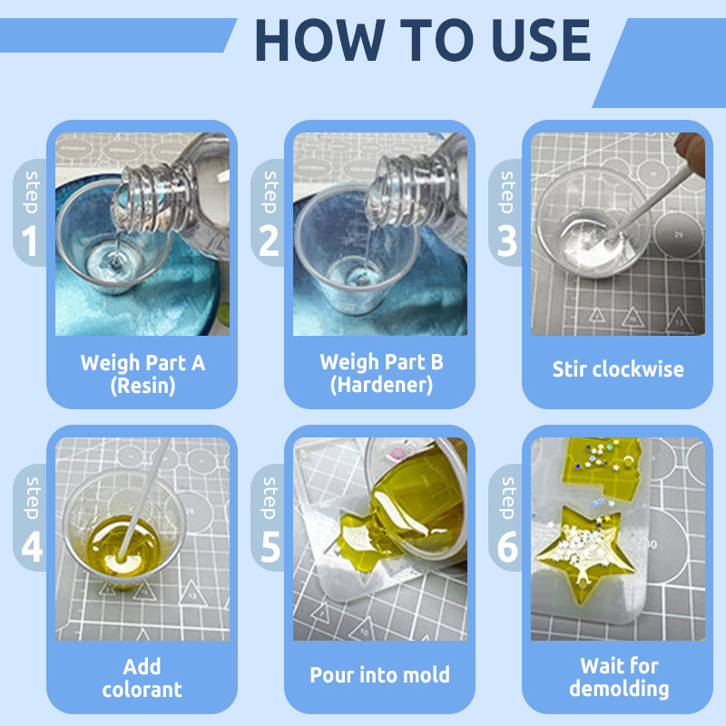 Kristallklares Epoxidharz- und Härter-Set