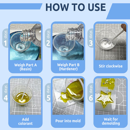 Kristallklares Epoxidharz- und Härter-Set