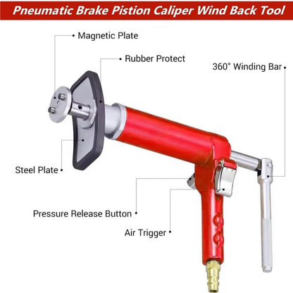 24-teiliges Druckluft-Bremskolbenrücksteller-Set – Für schnelles & sicheres Arbeiten an Scheibenbremsen