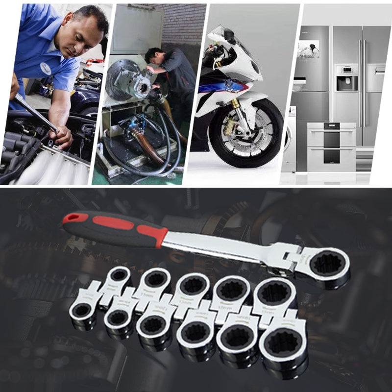 12-in-1 Ratschenschlüssel-Set mit Schnellwechsel & Aufbewahrungsbox