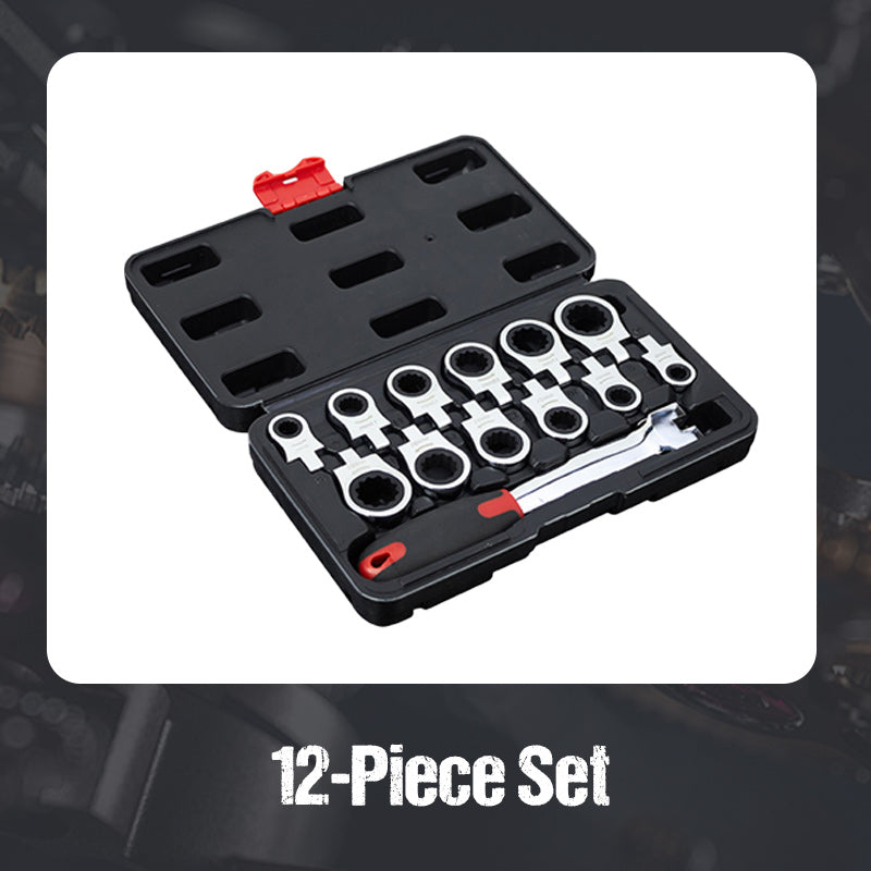 12-in-1 Ratschenschlüssel-Set mit Schnellwechsel & Aufbewahrungsbox