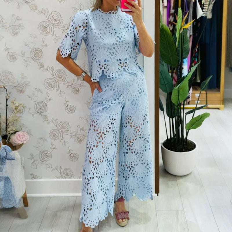 🌸 💖Zweiteilige Spitzen-Outfits für Damen