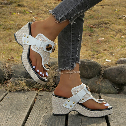 Boho-Plateausandalen für Damen