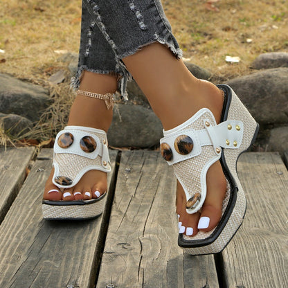 Boho-Plateausandalen für Damen