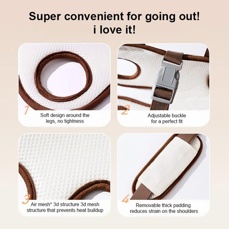 🐶🎒 2-in-1 tragbare atmungsaktive Haustiertasche – Umhängetasche + Rucksack | Überall und jederzeit!