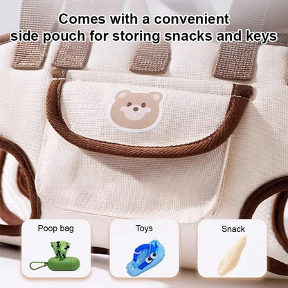 🐶🎒 2-in-1 tragbare atmungsaktive Haustiertasche – Umhängetasche + Rucksack | Überall und jederzeit!