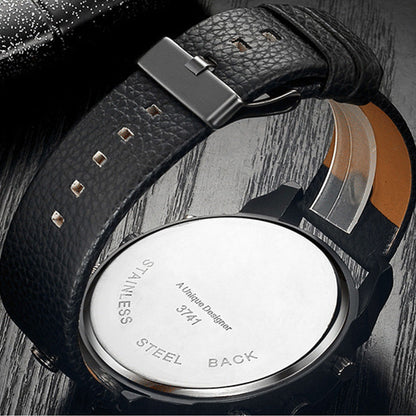 🎁Herren-Analoguhr mit zwei Zeitzonen und Kompass