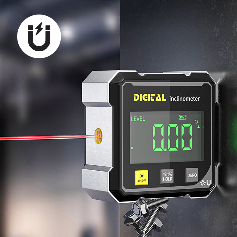 💥 55 % SPAREN! Magnetischer 4-Seiten-Winkelmesser mit Laser – Nur für kurze Zeit 🛠️