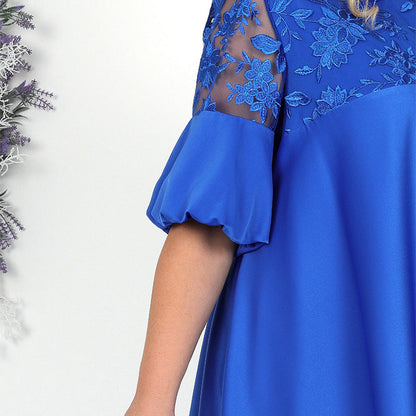 Lässiges A-Linien-Kleid mit Spitzendetail für Damen