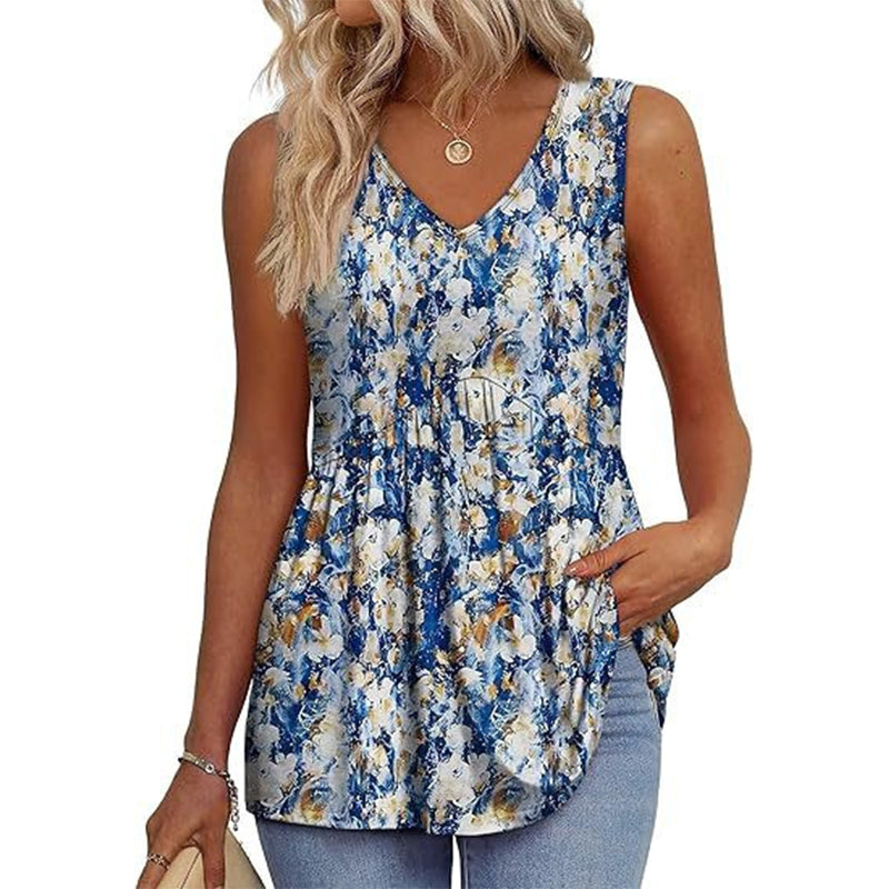 Elegantes ärmelloses V-Ausschnitt-Top für Damen