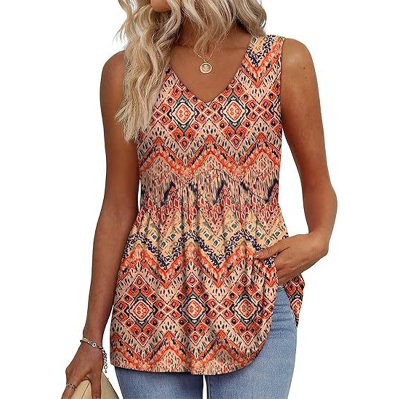 Elegantes ärmelloses V-Ausschnitt-Top für Damen