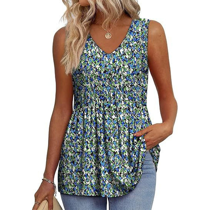 Elegantes ärmelloses V-Ausschnitt-Top für Damen